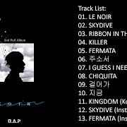 Der musikalische text SKYDIVE von B.A.P ist auch in dem Album vorhanden Noir (2016)