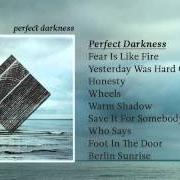 Der musikalische text PERFECT DARKNESS von FINK ist auch in dem Album vorhanden Perfect darkness (2011)