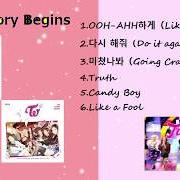 Der musikalische text CANDY BOY von TWICE ist auch in dem Album vorhanden The story begins (2015)