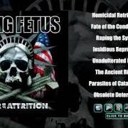 Der musikalische text ANCIENT RIVALRY von DYING FETUS ist auch in dem Album vorhanden War of attrition (2007)